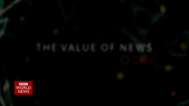 Animated Infographic - world rotating with value of news overlay text