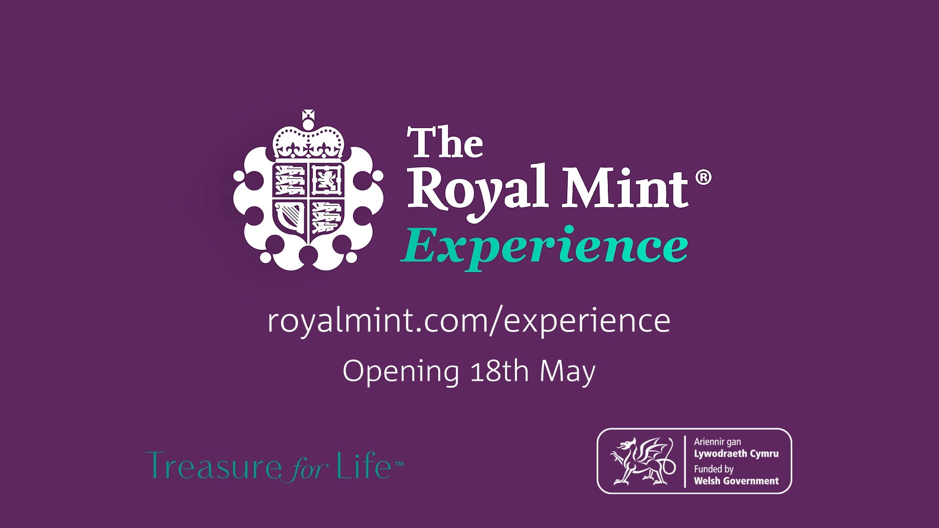 animated film for an event - royal mint experience logo and details
