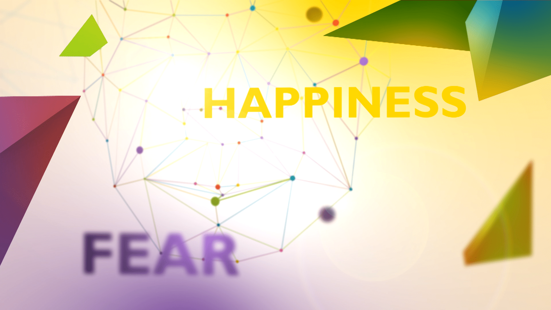 90 Second Animated Explainer Video - happiness and fear text on colourful background