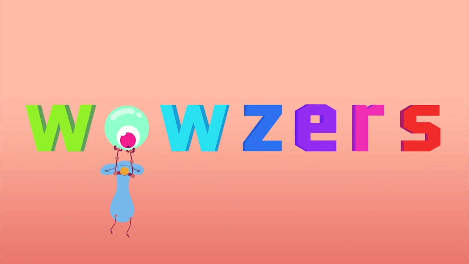 The Word Wowzers Written In Colourful Letters Animation