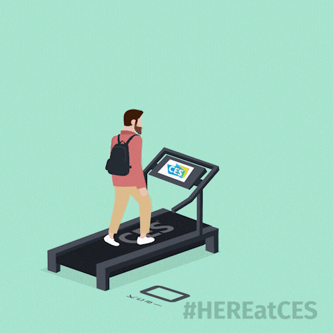 CES Treadmill Runner Animation